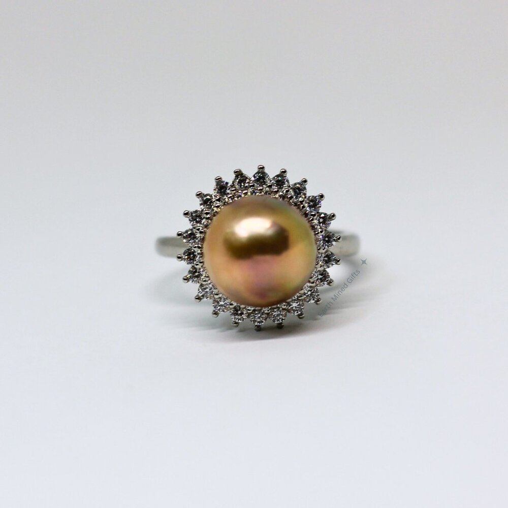 Rare Metallic Rainbow Hues Edison Pearl Ring